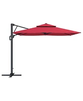 Mondawe 10 ft. Square Offset Cantilever Outdoor Patio Umbrella