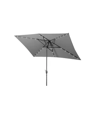 Mondawe 10ft Rectangular Solar Led Market Patio Umbrella