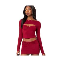 Women's Lara cut out twist front top