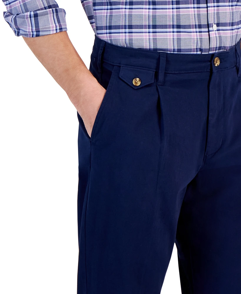Club Room Men's Relaxed-Fit Pleated Chino Pants, Created for Macy's