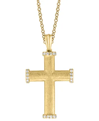Effy Diamond Cross 18" Pendant Necklace (1/4 ct. t.w.) in 14k Gold