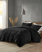 Madison Park Blair Ruched 3-Pc. Faux Fur Comforter Set
