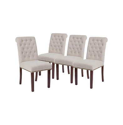 Falmouth Upholstered Parsons Chair With Nailhead Trim - Set Of 4