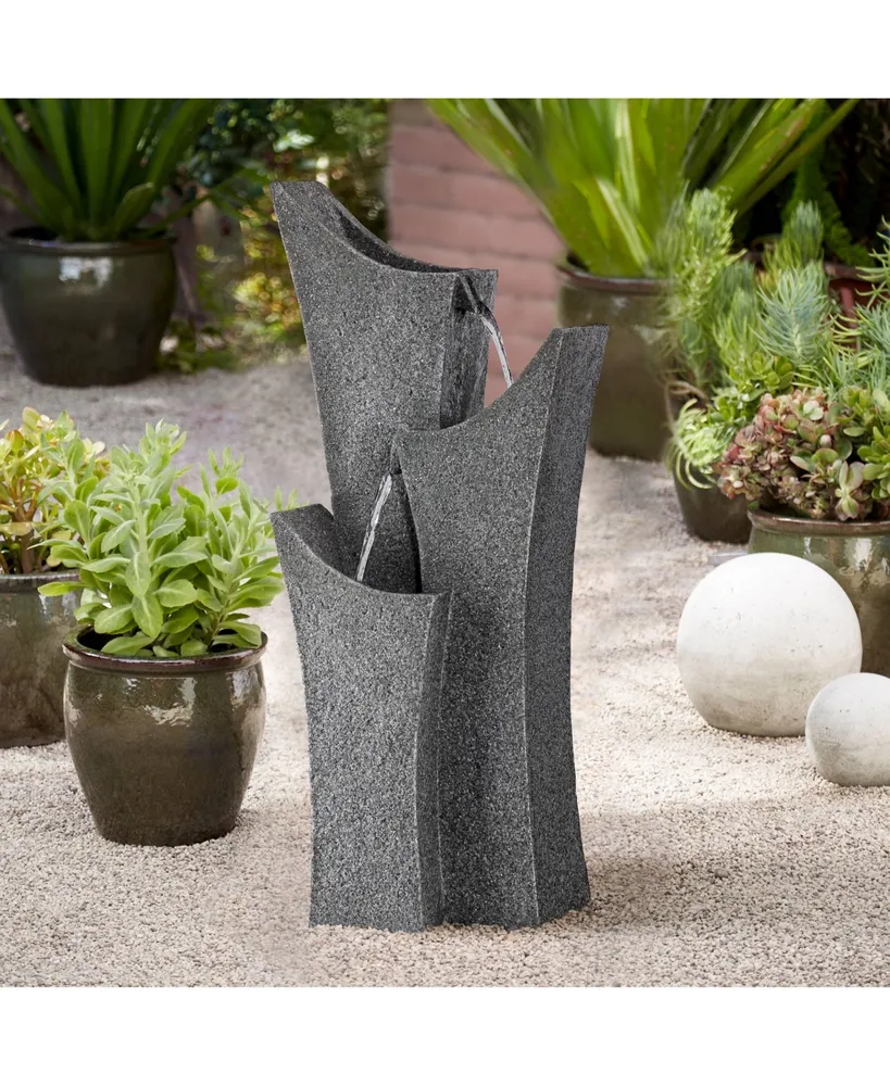 Exton Modern Outdoor Cascading Floor Water Fountain 3