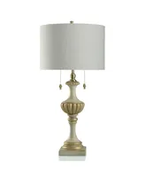 33.5" Chrysta Creme Traditional Double Pull Chain Table Lamp