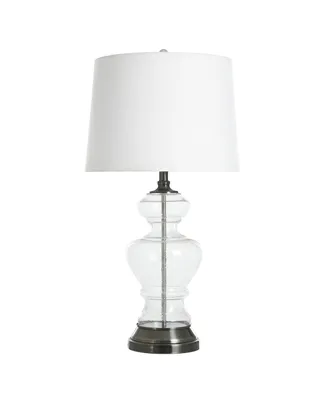 33" Elegant Seeded Glass Table Lamp with Urn Shaped Base