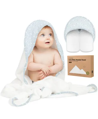 Luxe Baby Hooded Towel, Organic Bath Towels, Beach Towel for Newborn, Kids
