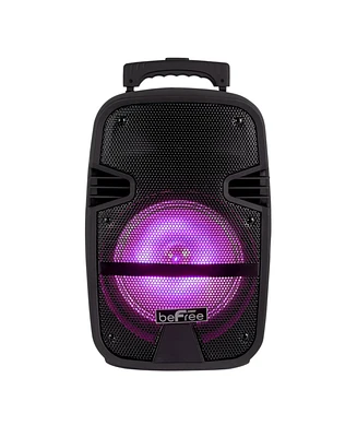 Be Free Sound 8 Inch 400 Watt Bluetooth Portable Party Pa Speaker System with Illuminating Lights