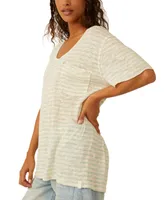 Free People Women's All I Need Striped Short-Sleeve T-Shirt
