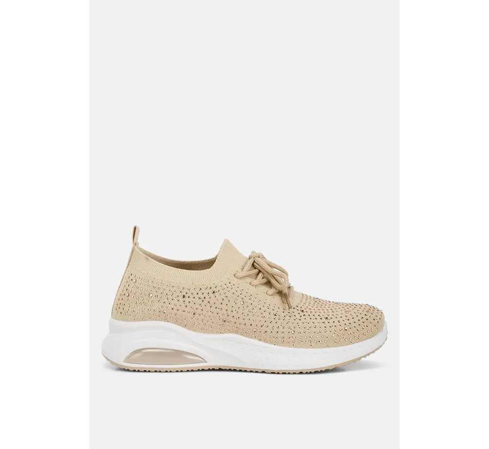 Women's elizha stud embellished lace up sneakers