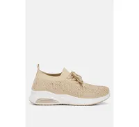 Women's elizha stud embellished lace up sneakers