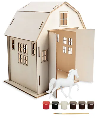 Breyer Horses Stablemates Series Paint Your Own Barn and Horse Set