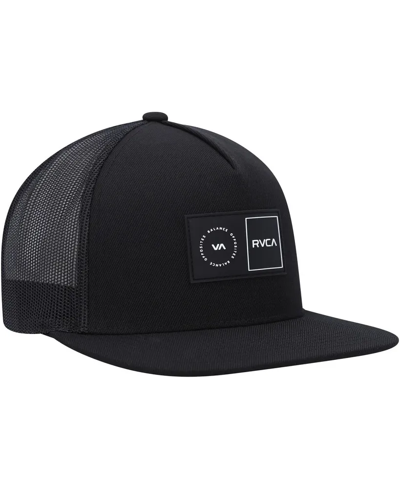 Men's Rvca Black Platform Trucker Snapback Hat
