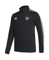 Men's adidas Black Pittsburgh Penguins Raglan Full-Zip Track Jacket