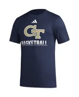 Men's adidas Navy Georgia Tech Yellow Jackets Fadeaway Basketball Pregame Aeroready T-shirt