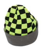 Youth Boys and Girls Nike Charcoal Reversible Smiley Tall Peak Cuffed Knit Hat