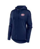 Women's Fanatics Navy Montreal Canadiens Authentic Pro Scuba Full-Zip Hoodie