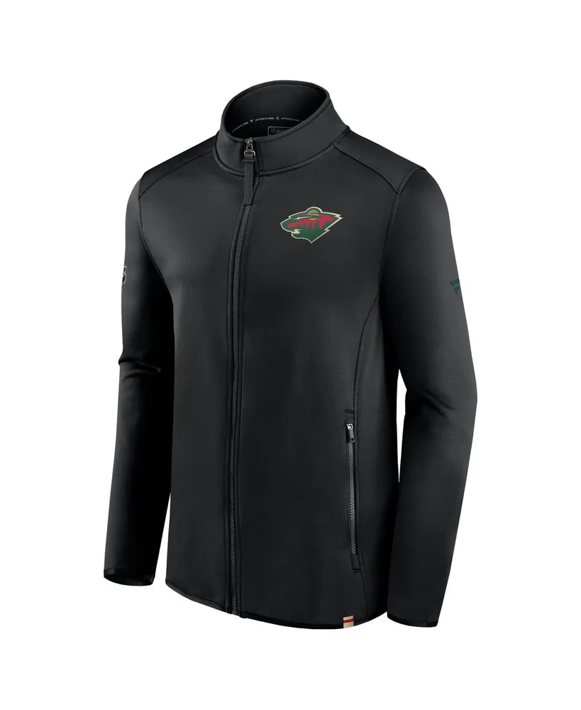 Men's Fanatics Black Minnesota Wild Authentic Pro Full-Zip Jacket
