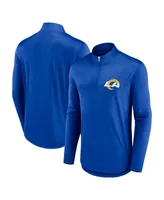 Men's Fanatics Royal Los Angeles Rams Quarterback Quarter-Zip Top