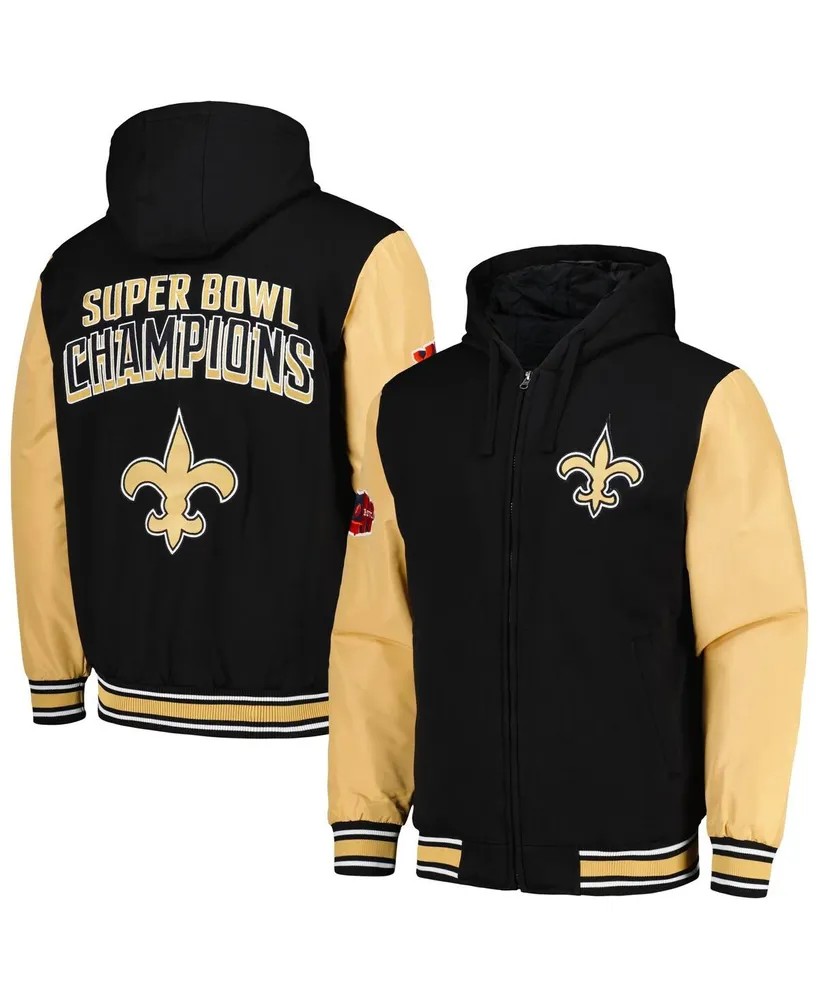 G-iii Sports By Carl Banks Men's G-iii Sports by Carl Banks Black, Gold New  Orleans Saints Player Option Full-Zip Hoodie Jacket