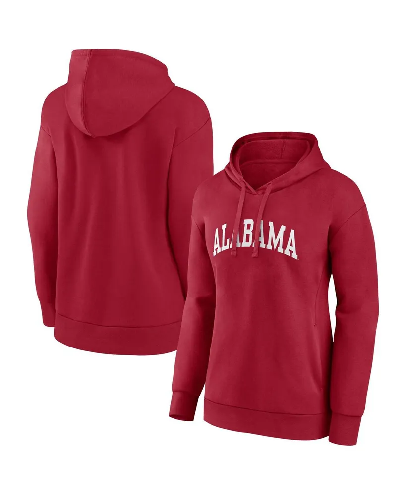 Women's Fanatics Crimson Alabama Tide Basic Arch Pullover Hoodie