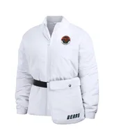 Women's Wear by Erin Andrews White Chicago Bears Packaway Full-Zip Puffer Jacket