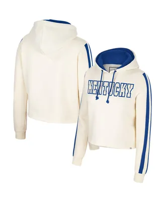 Women's Colosseum Cream Kentucky Wildcats Perfect Date Cropped Pullover Hoodie