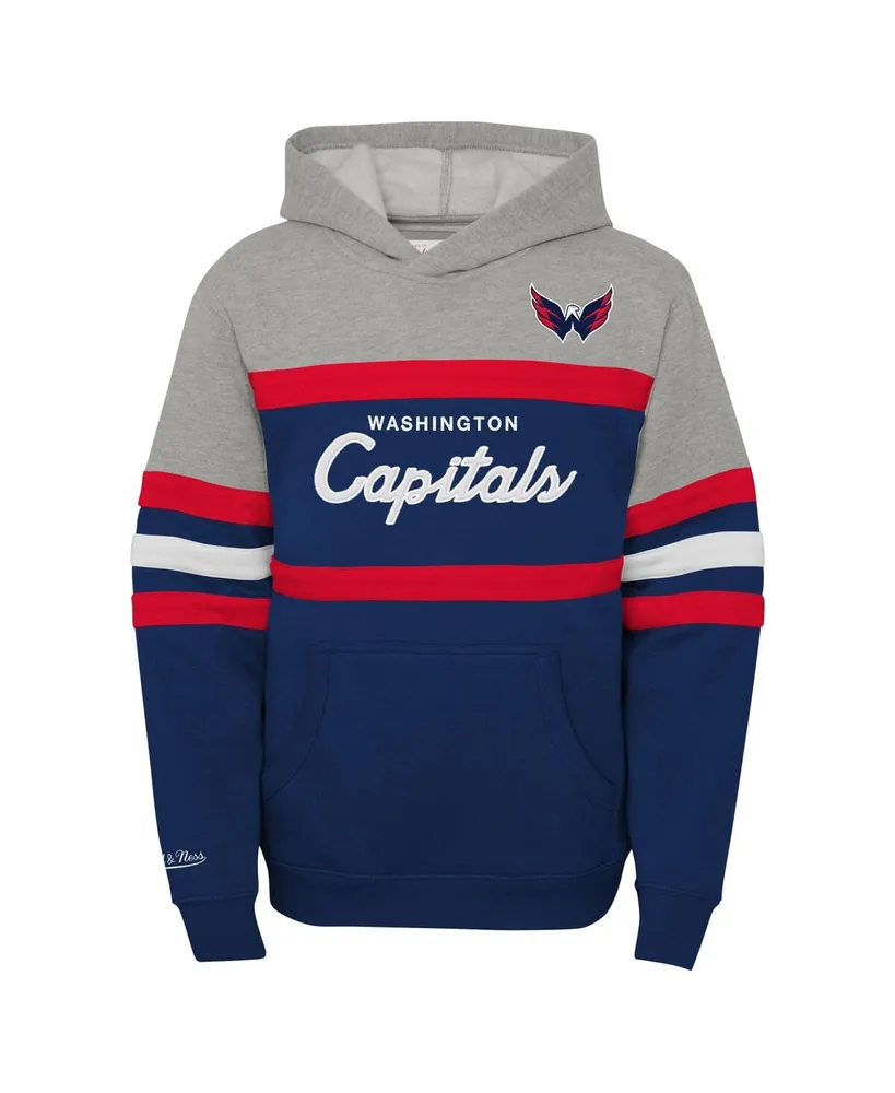 Big Boys Mitchell & Ness Gray Washington Capitals Head Coach Pullover Hoodie