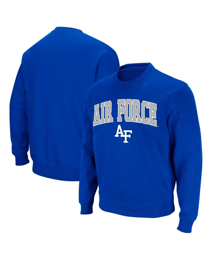 Men's Colosseum Royal Air Force Falcons Arch & Logo Pullover Sweatshirt