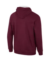 Men's Colosseum Maroon Mississippi State Bulldogs Half-Zip Hoodie