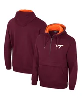 Men's Colosseum Maroon Virginia Tech Hokies Half-Zip Hoodie