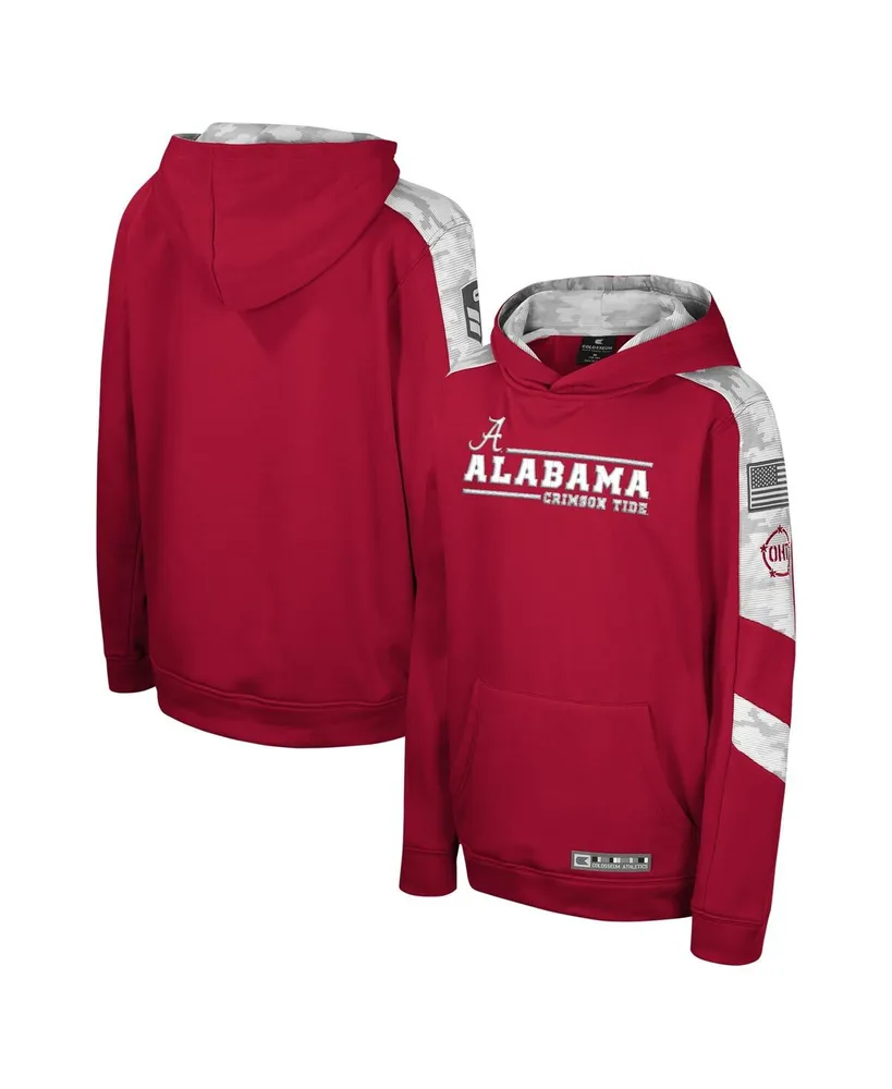 Big Boys Colosseum Crimson Alabama Tide Oht Military-Inspired Appreciation Cyclone Digital Camo Pullover Hoodie