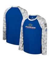 Big Boys Colosseum Royal, Camo Florida Gators Oht Military-Inspired Appreciation Dark Star Raglan Long Sleeve T-shirt