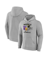 Men's Fanatics Heather Gray Minnesota Vikings vs. Green Bay Packers Border Battle Pullover Hoodie