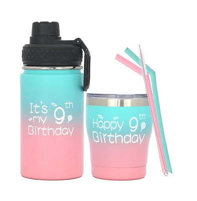 9th Birthday Gifts, Water Bottle for 9-Year