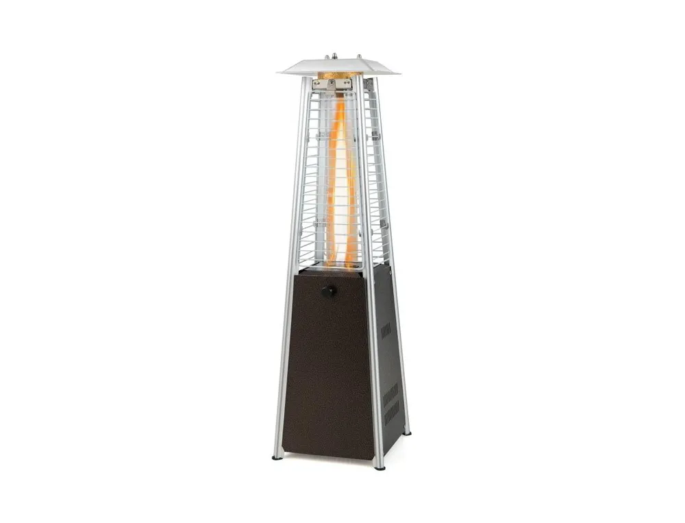 9500 Btu Portable Steel Tabletop Patio Heater with Glass Tube