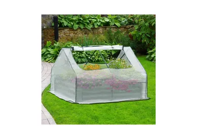 Aoodor 47.2''x47.2''x35.4'' ft Raised Garden Bed Planter Box with Customized Greenhouse Water Resistant Uv Protected