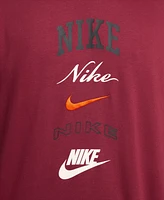 Nike Men's Club Fleece Stacked Logo-Print Brushed Sweatshirt