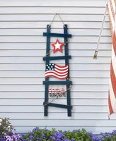 Glitzhome 36" H Patriotic, Americana Ladder-Shaped "Usa" Porch Decor