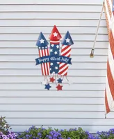 Glitzhome 30" H Patriotic, Americana Firecracker Yard Stake or Wall Decor