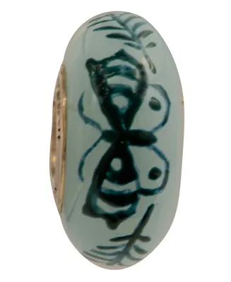 Fenton Glass Jewelry: Bold Butterfly Glass Charm - Multi