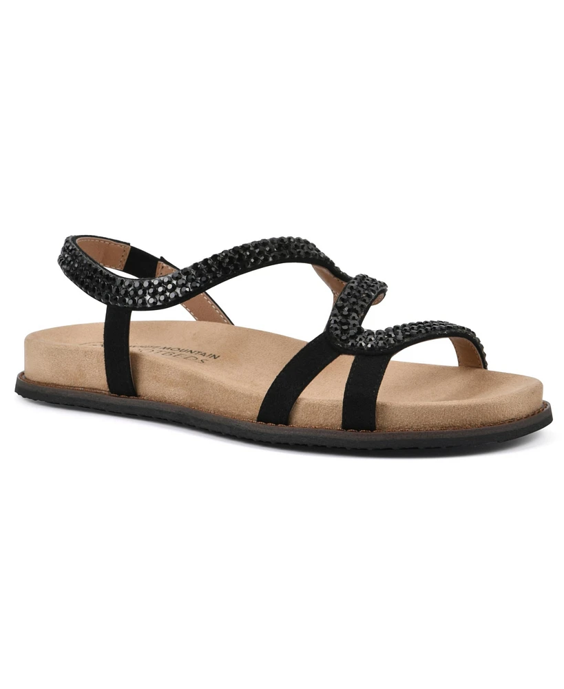 White Mountain Women's Majorette Footbed Flat Sandals