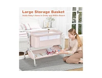 3-in-1 Baby Bassinet with Double-Lock Design and Adjustable Heights