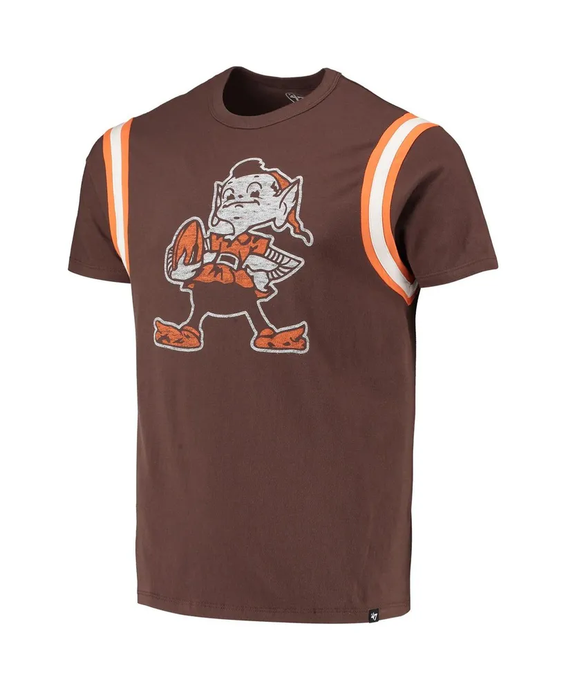 Men's '47 Brand Brown Distressed Cleveland Browns Premier Point T-shirt