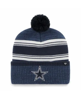 Men's '47 Brand Navy Dallas Cowboys Fadeout Cuffed Knit Hat with Pom