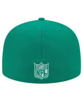 Men's New Era Kelly Green Philadelphia Eagles Historic Side Patch 59FIFTY Fitted Hat