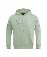 Men's Pro Standard Josh Allen Light Green Buffalo Bills Player Name and Number Pullover Hoodie