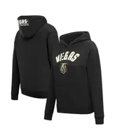 Women's Pro Standard Black Vegas Golden Knights Classic Chenille Pullover Hoodie