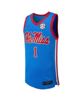 Men's Nike #1 Powder Blue Ole Miss Rebels Replica Basketball Jersey