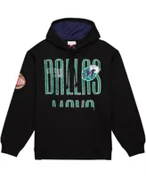 Men's Mitchell & Ness Black Distressed Dallas Mavericks Hardwood Classics Og 2.0 Pullover Hoodie